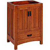 Signature Hardware Maybeck 24" Freestanding Oak Single Basin Vanity Cabinet - Cabinet Only - Less Vanity Top Tinted Oak