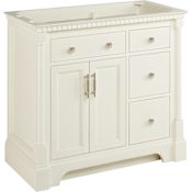 Signature Hardware Claudia 36" Mahogany Single Basin Vanity Cabinet - Cabinet Only - Less Vanity Top Antique White