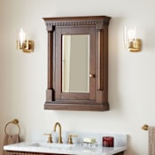 Signature Hardware Claudia 24" Mahogany Framed Single Door Medicine Cabinet Antique Coffee