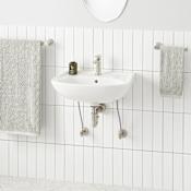 Signature Hardware Rainsville 23" Porcelain Wall-Mounted Bathroom Sink with Single Faucet Hole White