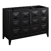 Signature Hardware Holmesdale 48" Freestanding Mahogany Single Basin Vanity Cabinet - Cabinet Only - Less Vanity Top Black