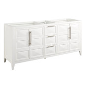 Signature Hardware Holmesdale 72" Freestanding Mahogany Double Basin Vanity Cabinet - Cabinet Only - Less Vanity Top Bright White