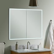 Signature Hardware Tiverton 39" x 31-7/8" Lighted 2 Door Medicine Cabinet with Adjustable Color Temperature N/A