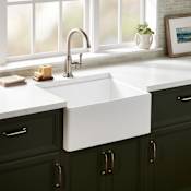 Signature Hardware Rowena 20" Farmhouse Single Basin Fireclay Kitchen Sink White