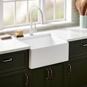 Signature Hardware Rowena 27" Farmhouse Single Basin Fireclay Kitchen Sink White