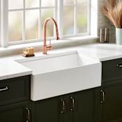 Signature Hardware Rowena 36" Farmhouse Single Basin Fireclay Kitchen Sink White
