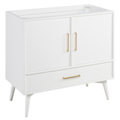 Signature Hardware Novak 36" Freestanding Mahogany Single Basin Vanity Cabinet - Cabinet Only - Less Vanity Top Bright White
