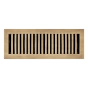 Signature Hardware 4" x 14" Brass Floor or Wall Register Antique Brass