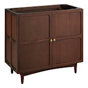 Signature Hardware Delavan 36" Freestanding Mahogany Single Basin Vanity Cabinet - Cabinet Only - Less Vanity Top Cold Brew