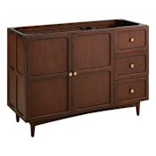 Signature Hardware Delavan 48" Freestanding Mahogany Single Basin Vanity Cabinet - Cabinet Only - Less Vanity Top Cold Brew