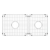 Signature Hardware Rowena 13-1/4" L x 15" W and 18-1/8" L x 15" W Stainless Steel Basin Racks Stainless Steel