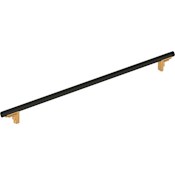 Signature Hardware Anberlin 24 Inch Center to Center Appliance Pull - Matte Black Handle Brushed Gold
