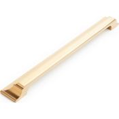 Signature Hardware Gilderoy 8-13/16 Inch Center to Center Cup Cabinet Pull Brushed Gold