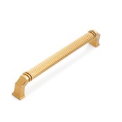 Signature Hardware Inigo 6-5/16 Inch Center to Center Handle Cabinet Pull Brushed Gold