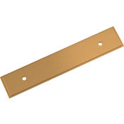 Signature Hardware 3-3/4 Inch Center to Center Cabinet Pull Backplate Brushed Gold