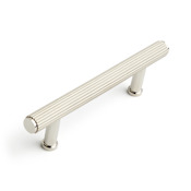 Signature Hardware Brixlee 3-3/4 Inch Center to Center Bar Cabinet Pull Brushed Nickel / Polished Nickel