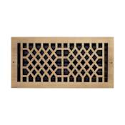 Signature Hardware Antique Style Wall Register - 6" x 12" (7-1/2" x 13-1/2" Overall) Antique Brass