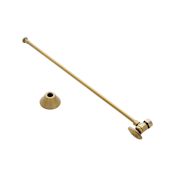 Signature Hardware Toilet Supply Kit with 5/8" OD X 3/8" OD Angle Stop Aged Brass