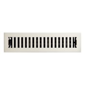 Signature Hardware Modern Steel Floor/Wall Register - 2-1/4" x 14" Brushed Nickel