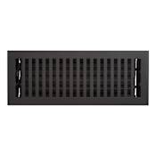 Signature Hardware Modern Steel Floor/Wall Register - 4" x 10" Matte Black