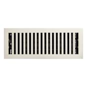 Signature Hardware Modern Steel Floor/Wall Register - 4" x 12" Brushed Nickel