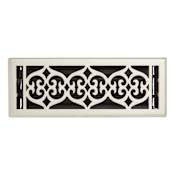 Signature Hardware Old Victorian Steel Floor/Wall Register - 4" x 10" Brushed Nickel