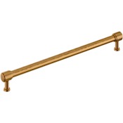 Signature Hardware Lazzara 12-5/8 Inch Center to Center Hammered Bar Cabinet Pull Brushed Gold