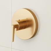 Signature Hardware Drea Thermostatic Valve Trim - 1/2" Rough-In Valve Included Brushed Gold
