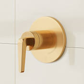 Signature Hardware Drea Single Handle Volume Control Valve Trim - Less Valve Brushed Gold