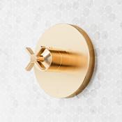 Signature Hardware Vassor Thermostatic Valve Trim - 3/4" Rough-In Valve Included Brushed Gold