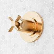 Signature Hardware Vassor Single Handle Volume Control Valve Trim - Less Valve Brushed Gold