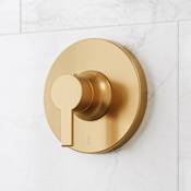 Signature Hardware Lentz Thermostatic Valve Trim with Lever Handle - 1/2" Rough-In Valve Brushed Gold