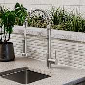 Signature Hardware Swinton 1.75 GPM Single Hole Pre-Rinse Outdoor Kitchen Faucet Stainless Steel