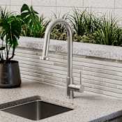 Signature Hardware Kadence 1.75 GPM Single Hole Pull Down Outdoor Kitchen Faucet Stainless Steel