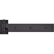 Signature Hardware Kareem 12-1/2" x 3-1/8" Strap Round Corner Surface Mount Door Hinge - Single Hinge Black Powder Coat