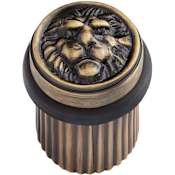 Signature Hardware Fauna 2 Inch Floor Mounted Peg Door Stop Antique Brass