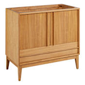 Signature Hardware Sybill 36" Freestanding Teak Vanity - Cabinet Only - Less Vanity Top Natural Teak