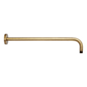 Signature Hardware FundamentALL 18" Wall-Mount Rain Shower Arm and Flange Aged Brass