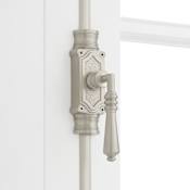 Signature Hardware Romlain 108 Inch Tall Door Cremone Security Bolt Brushed Nickel