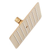 Signature Hardware Modern 2.5 GPM 8" Single Function Rain Shower Head Brushed Gold