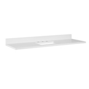 Signature Hardware 61" x 22" Single Basin Vanity Top with Rectangular Undermount Sink - 8" Widespread Faucet Holes Arctic White
