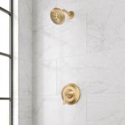 Signature Hardware Provincetown Pressure Balance Shower System Brushed Gold
