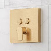 Signature Hardware Hibiscus Simple Select 2-Way Pressure Balance Shower Trim Brushed Gold