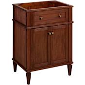Signature Hardware Elmdale 24" Single Vanity Cabinet Only with Mahogany Cabinet - Less Vanity Top Antique Brown