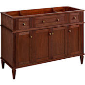 Signature Hardware Elmdale 48" Single Vanity Cabinet Only with Mahogany Cabinet - Less Vanity Top Antique Brown
