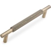 Signature Hardware Arles 5-1/16 Inch Center to Center Bar Cabinet Pull Antique Brass