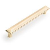 Signature Hardware Bresnick Brass 8-13/16 Inch Center to Center Bar Cabinet Pull Antique Brass