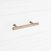 Signature Hardware Brixlee 3-3/4 Inch Center to Center Bar Cabinet Pull Antique Brass