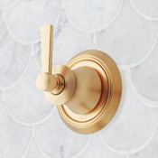 Signature Hardware Pendleton Single Handle 3 Function Diverter Valve Trim - 3/4" Rough In Valve Included Brushed Gold