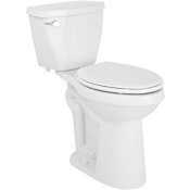 Signature Hardware Bradenton 1.2 GPF Two-Piece Elongated Bowl Toilet with 14" Rough-In and Left Hand Lever - 21" Bowl Height - Less Seat
White